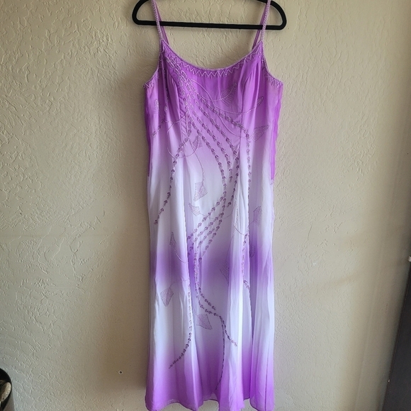 Lenovia Dresses & Skirts - Lenovia Purple Ombre Beaded Gown size L